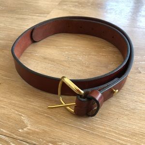 Buffalo Head Leather Brown Belt 34” Dress/Casual